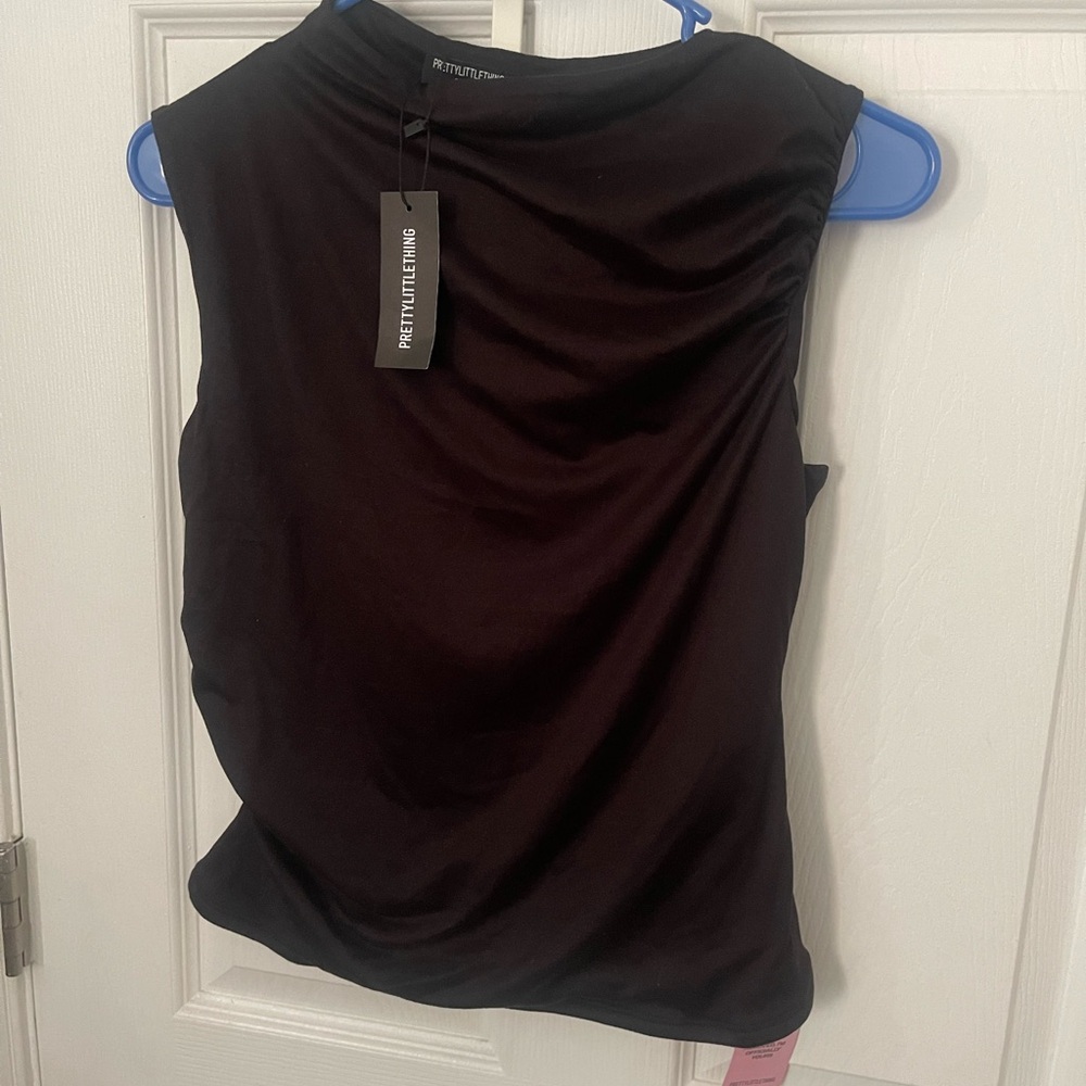 PrettyLittleThing Elegant Black Tank Top